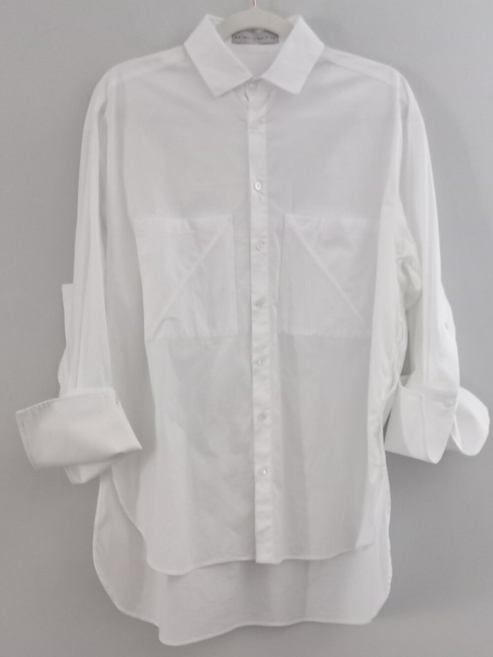 PALMER HARDING  long white button up shirt